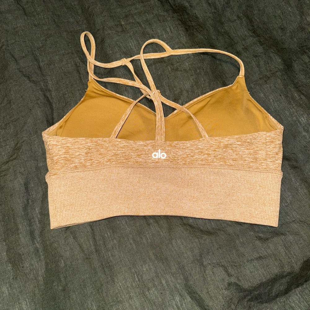 Alo Alosoft Bra Lavish Bra in Blue Haze Heather (matching leggings available) - Picture 8 of 8